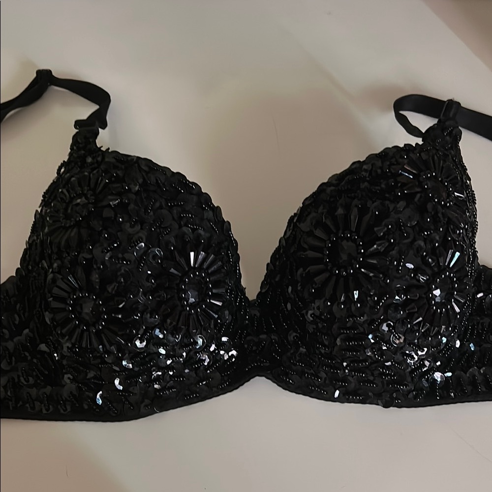 Black Embellished Bra